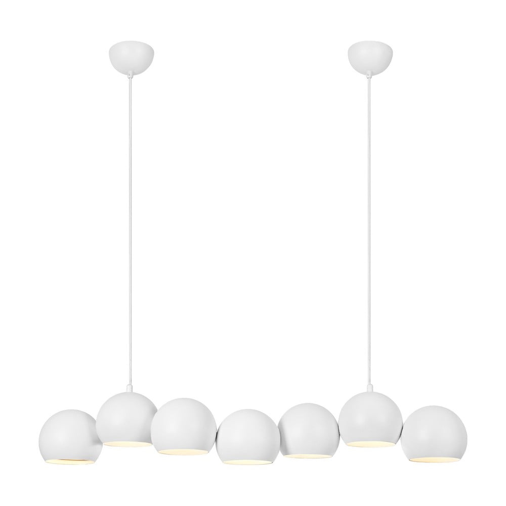 Fehér függőlámpa fém búrával Cupolo – Markslöjd