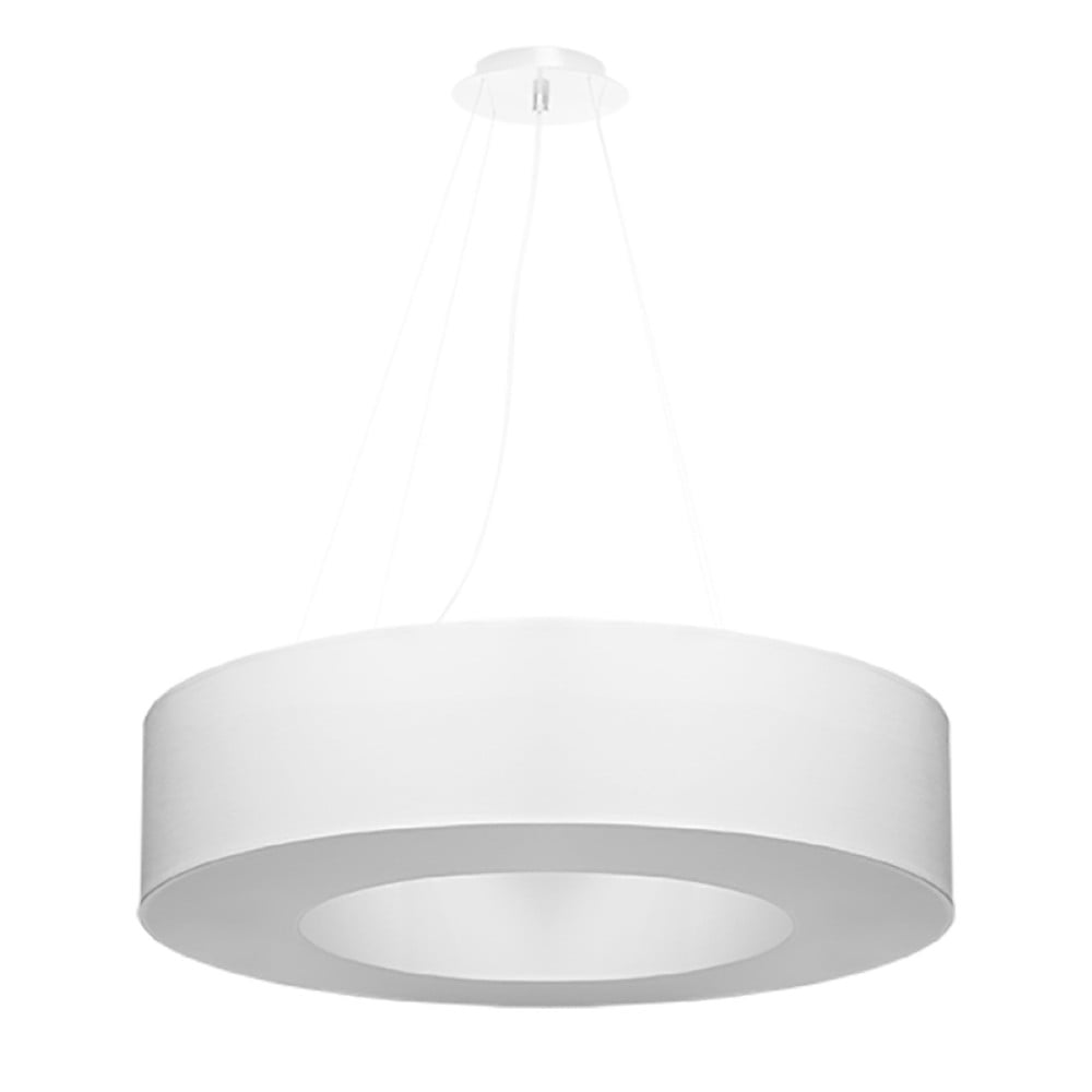 Fehér függőlámpa textil búrával ø 70 cm Galata – Nice Lamps