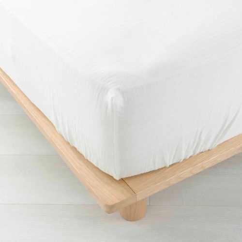 Fehér gumis muszlin lepedő 160x200 cm Angelia – douceur d'intérieur
