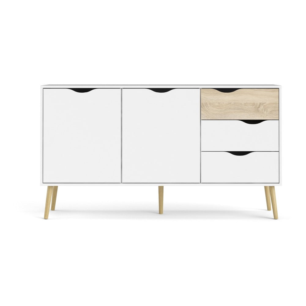 Fehér komód 147x82x39 cm Oslo – Tvilum