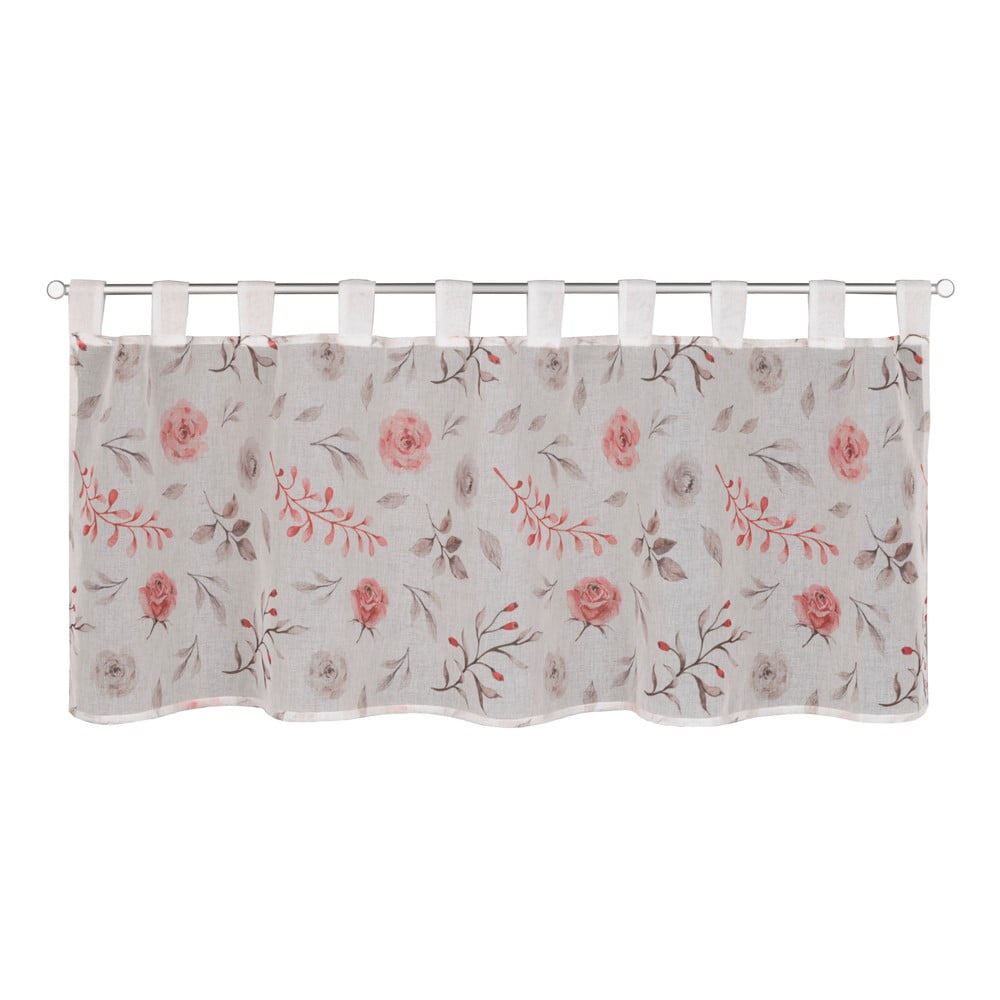 Fehér-rózsaszín fényáteresztő függöny 135x45 cm Rose – Sehlbach