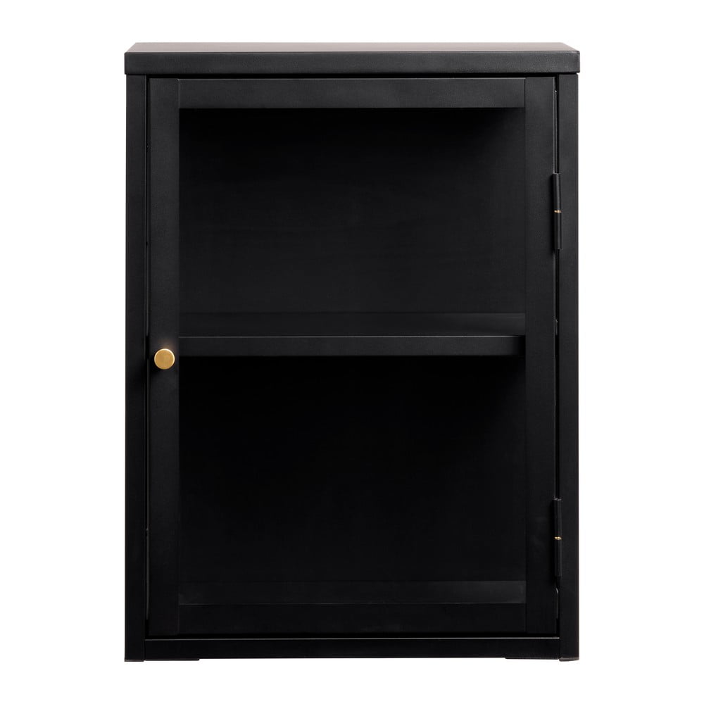 Fekete fém függő tálalószekrény 45x60 cm Carmel – Unique Furniture