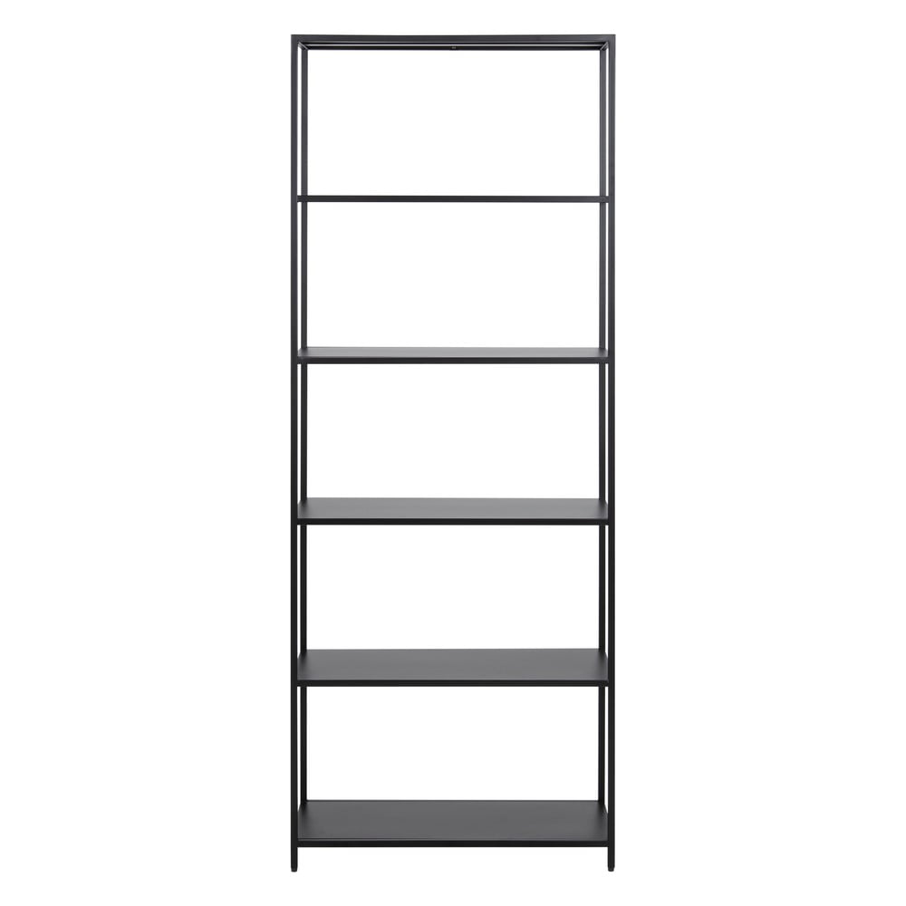 Fekete fém könyvespolc 70x185 cm Newcastle – Actona