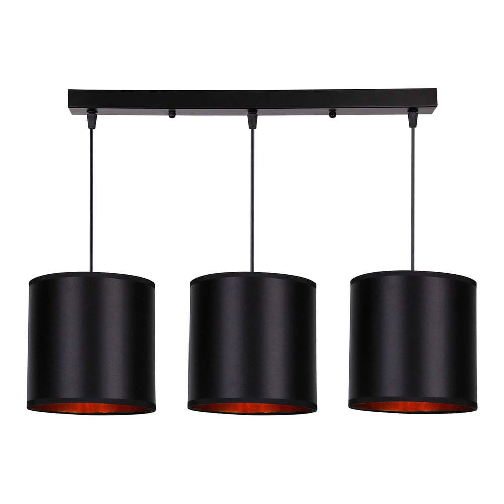 Fekete függőlámpa 20x72 cm Candida – Candellux Lighting