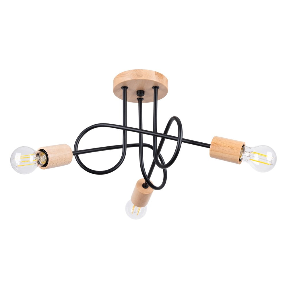 Fekete-natúr színű mennyezeti lámpa 14x56 cm Tumber – Nice Lamps