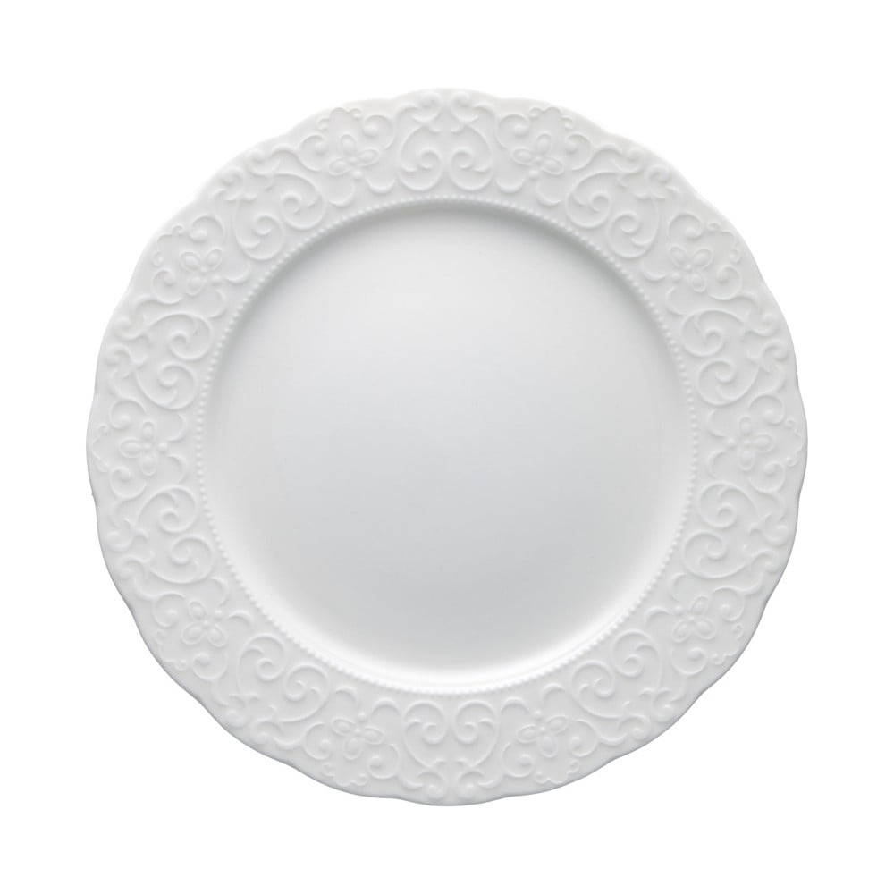 Gran Gala fehér porcelán tányér