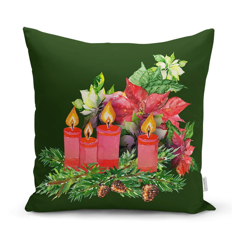 Karácsonyi mintás textil párnahuzat 43x43 cm – Mila Home