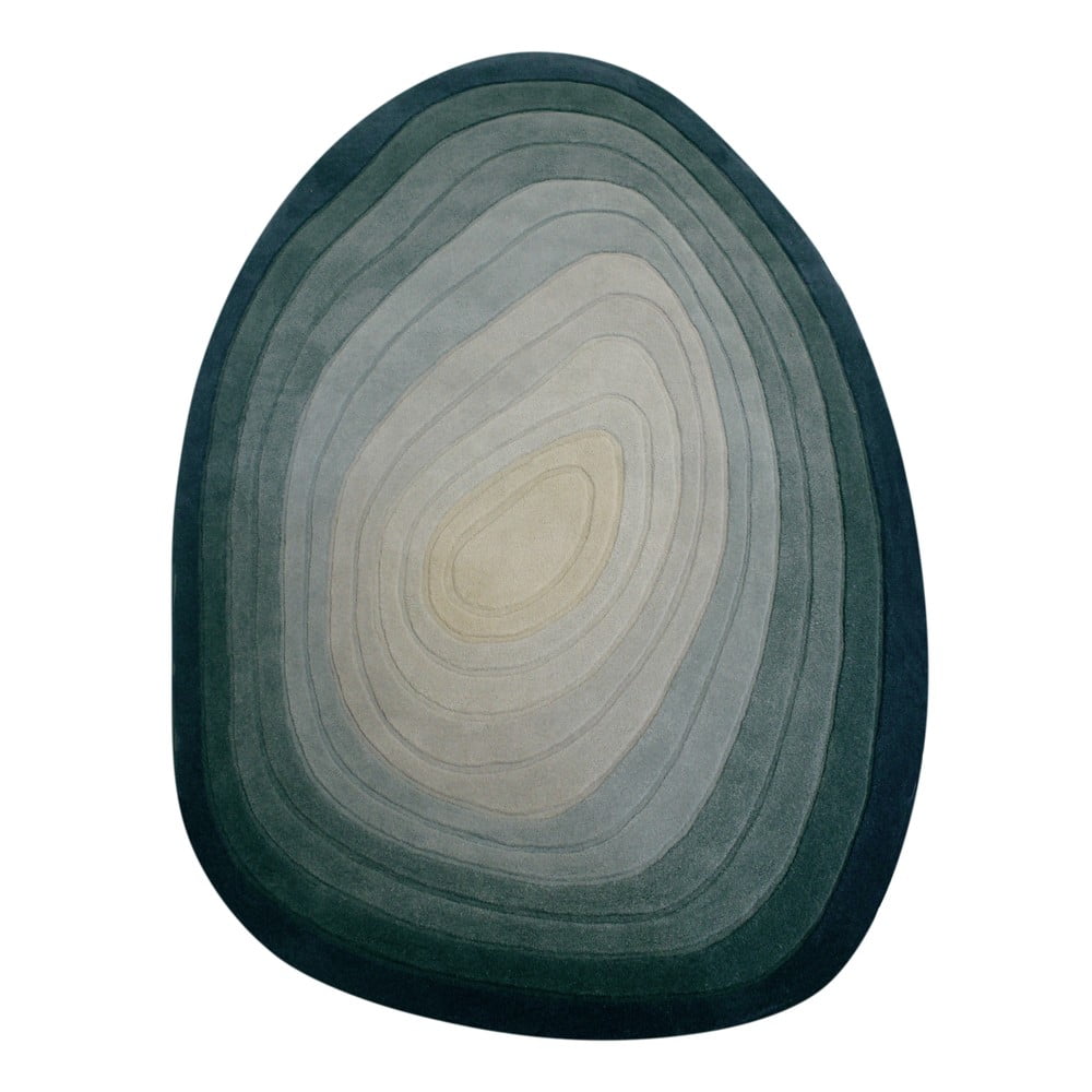 Kék gyapjú szőnyeg 200x290 cm Puddle Ombre Wool – Flair Rugs