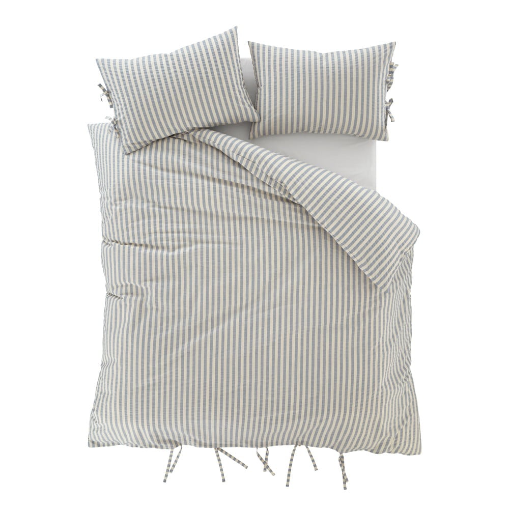 Kék kétszemélyes ágyneműhuzat 200x200 cm Zanzibar Stripe – Pineapple Elephant