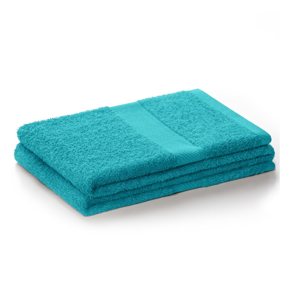 Kék-türkiz frottír bambuszkeverék fürdőlepedő 70x140 cm Bamby – Restilo