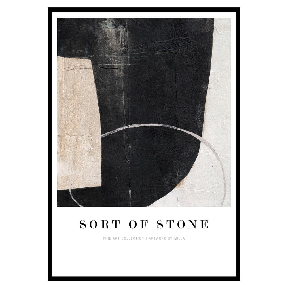 Kép 52x72 cm Sort Of Stone   – Malerifabrikken