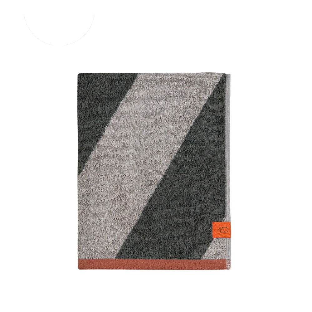 Khaki frottír bio pamut fürdőlepedő 70x133 cm Diagonal – Mette Ditmer Denmark