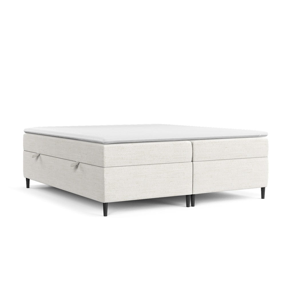 Krémszínű ágyneműtartós boxspring ágy 160x200 cm Araya – Maison de Rêve
