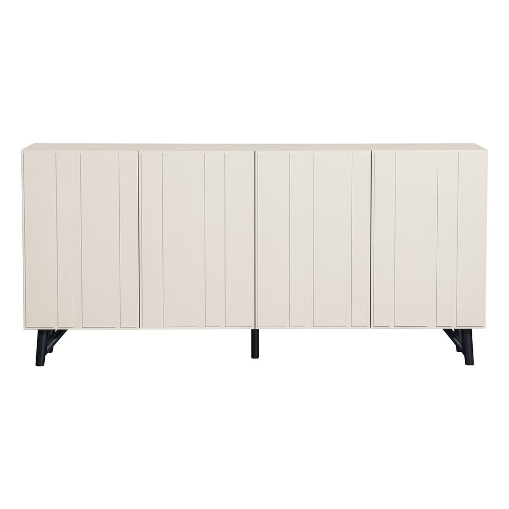 Krémszínű alacsony borovi fenyő komód 181x85 cm Miller – WOOOD