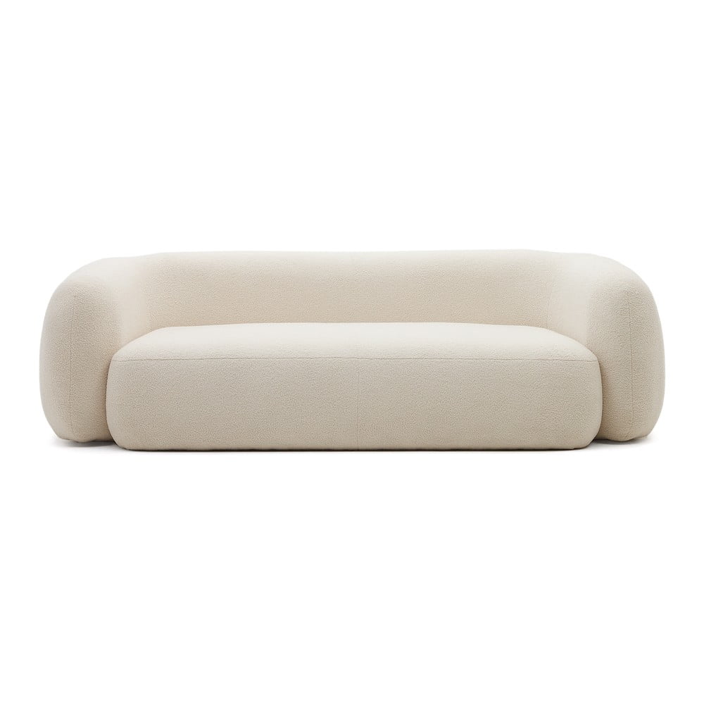 Krémszínű buklé kanapé 246 cm Martina – Kave Home