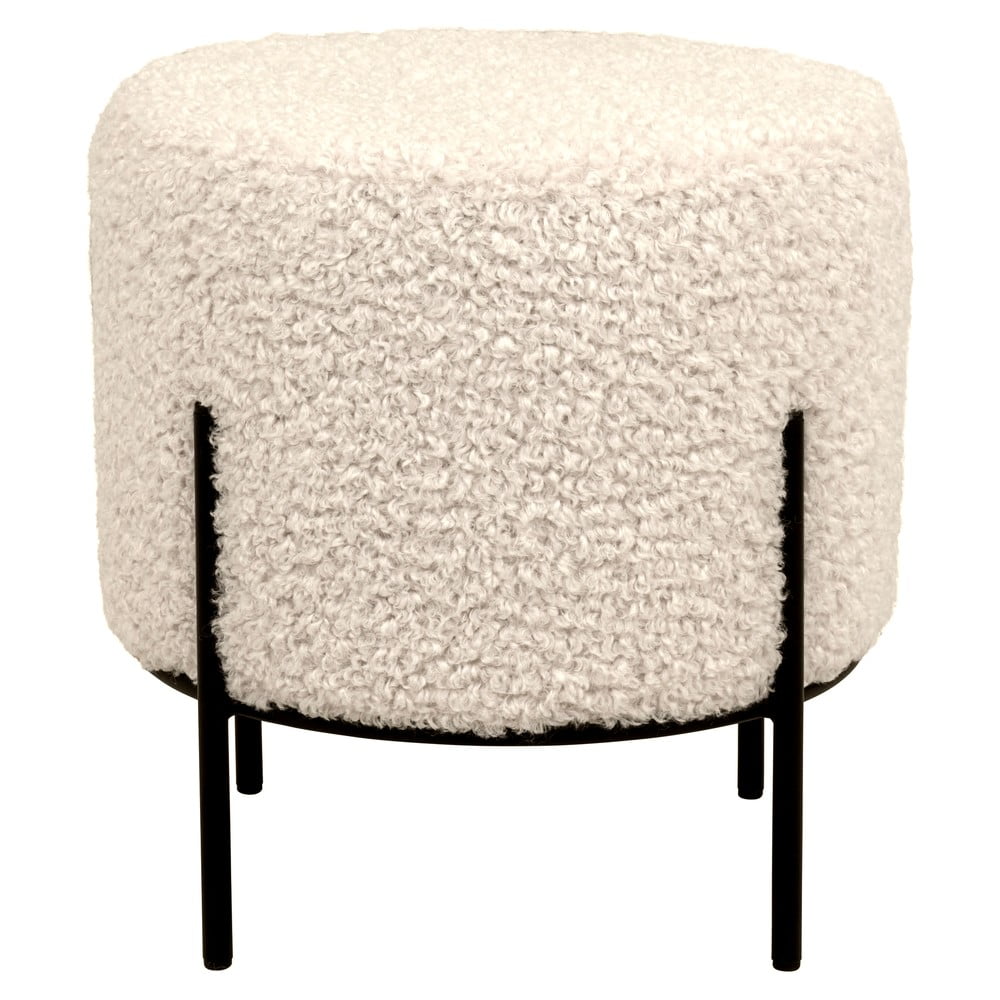 Krémszínű buklé puff Alford – House Nordic