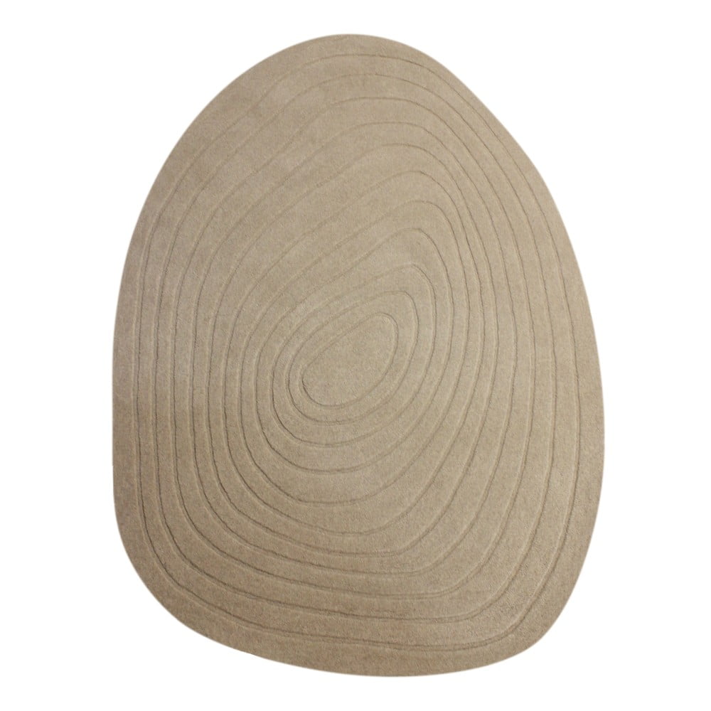 Krémszínű gyapjú szőnyeg 200x290 cm Puddle Wool – Flair Rugs