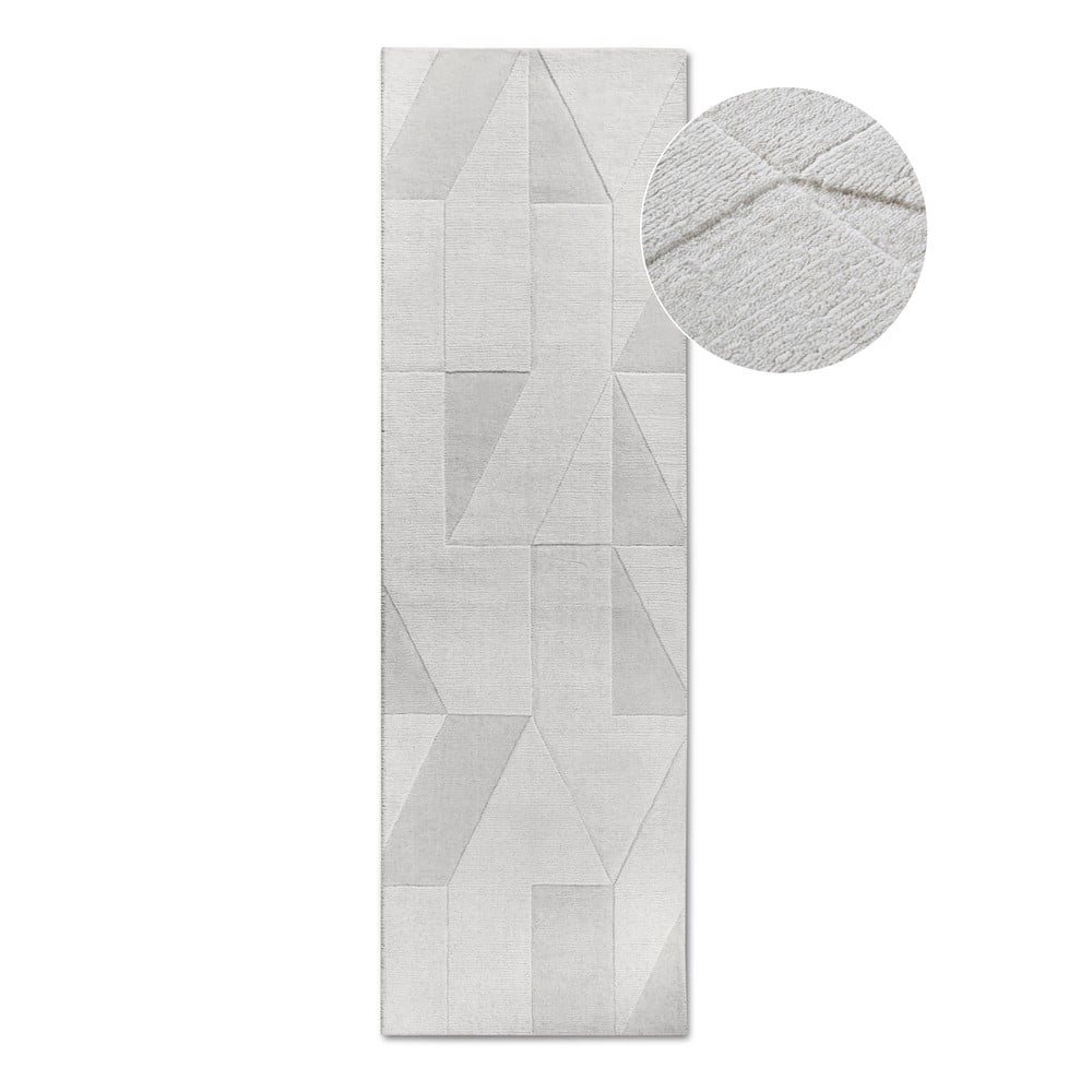 Krémszínű kézi szövésű gyapjú futószőnyeg 80x250 cm Ursule – Villeroy&Boch