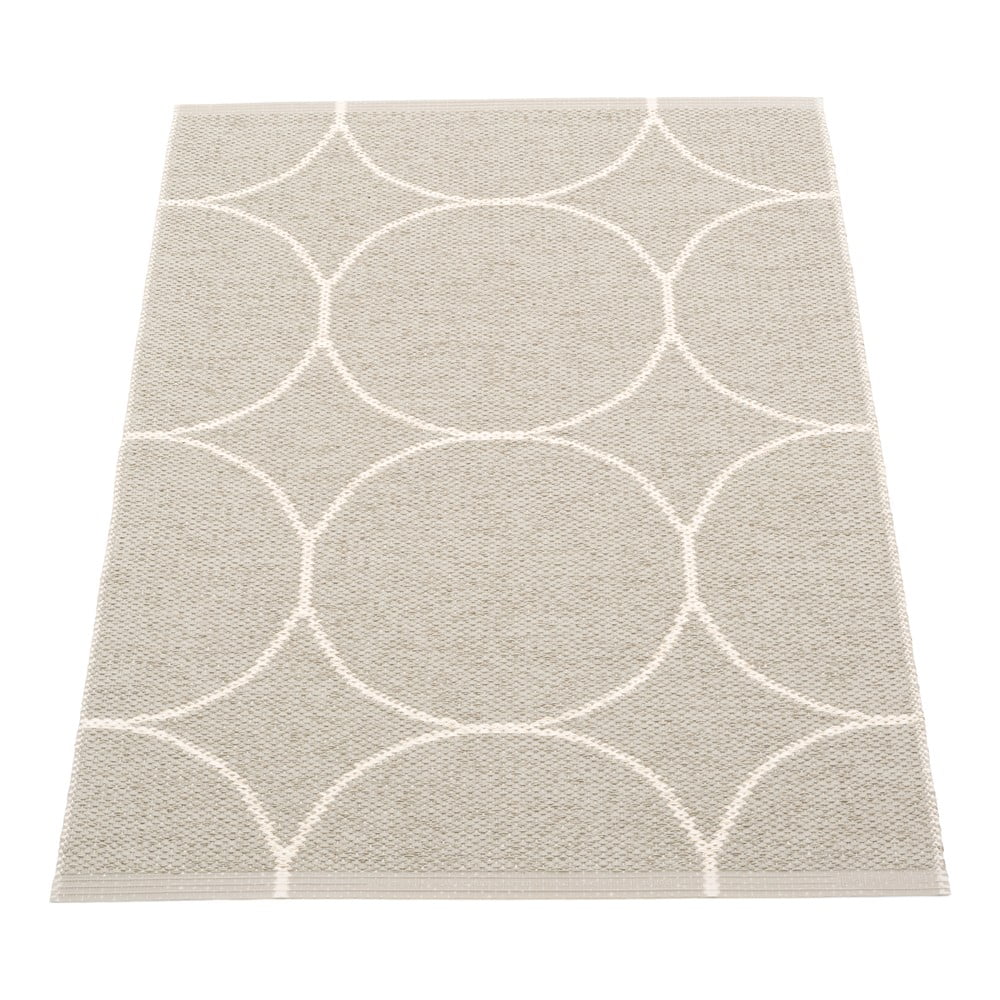 Krémszínű kültéri-beltéri szőnyeg 70x100 cm Boo Linen – Pappelina