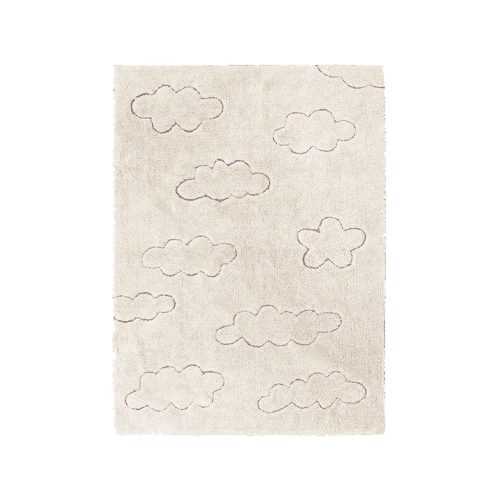 Krémszínű mosható kézi szövésű pamut gyerek szőnyeg 140x200 cm Clouds – Lorena Canals