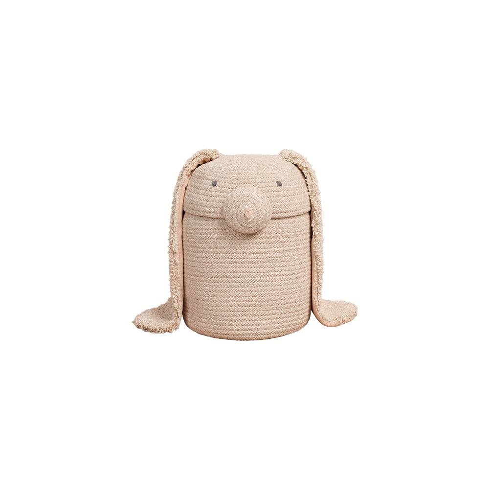Krémszínű textil játéktároló kosár ø 25x30 cm Rita the Rabbit – Lorena Canals