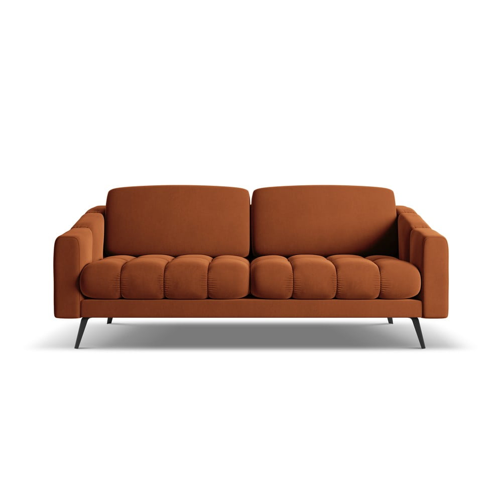 Narancssárga bársony kanapé 202 cm Nalu – Makamii