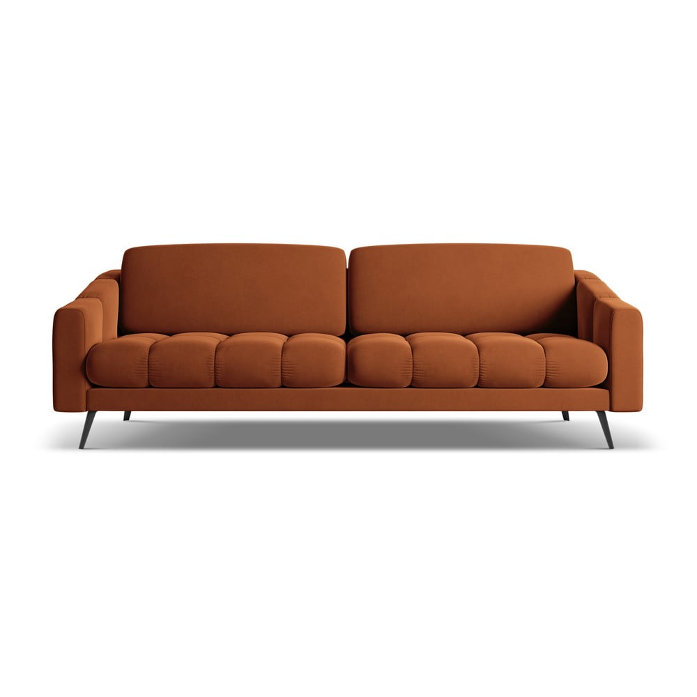 Narancssárga bársony kanapé 238 cm Nalu – Makamii