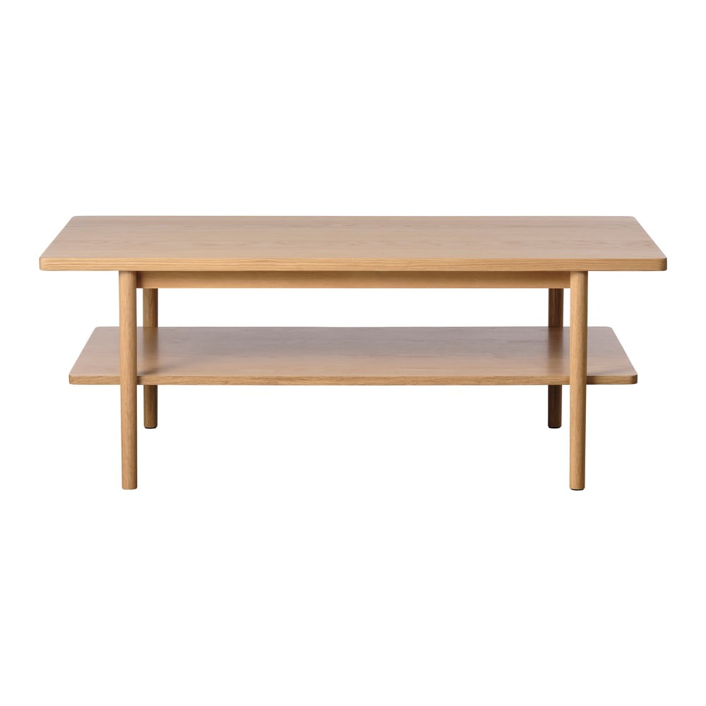 Natúr színű dohányzóasztal tölgyfa dekoros asztallappal 60x120 cm Ponza – Unique Furniture