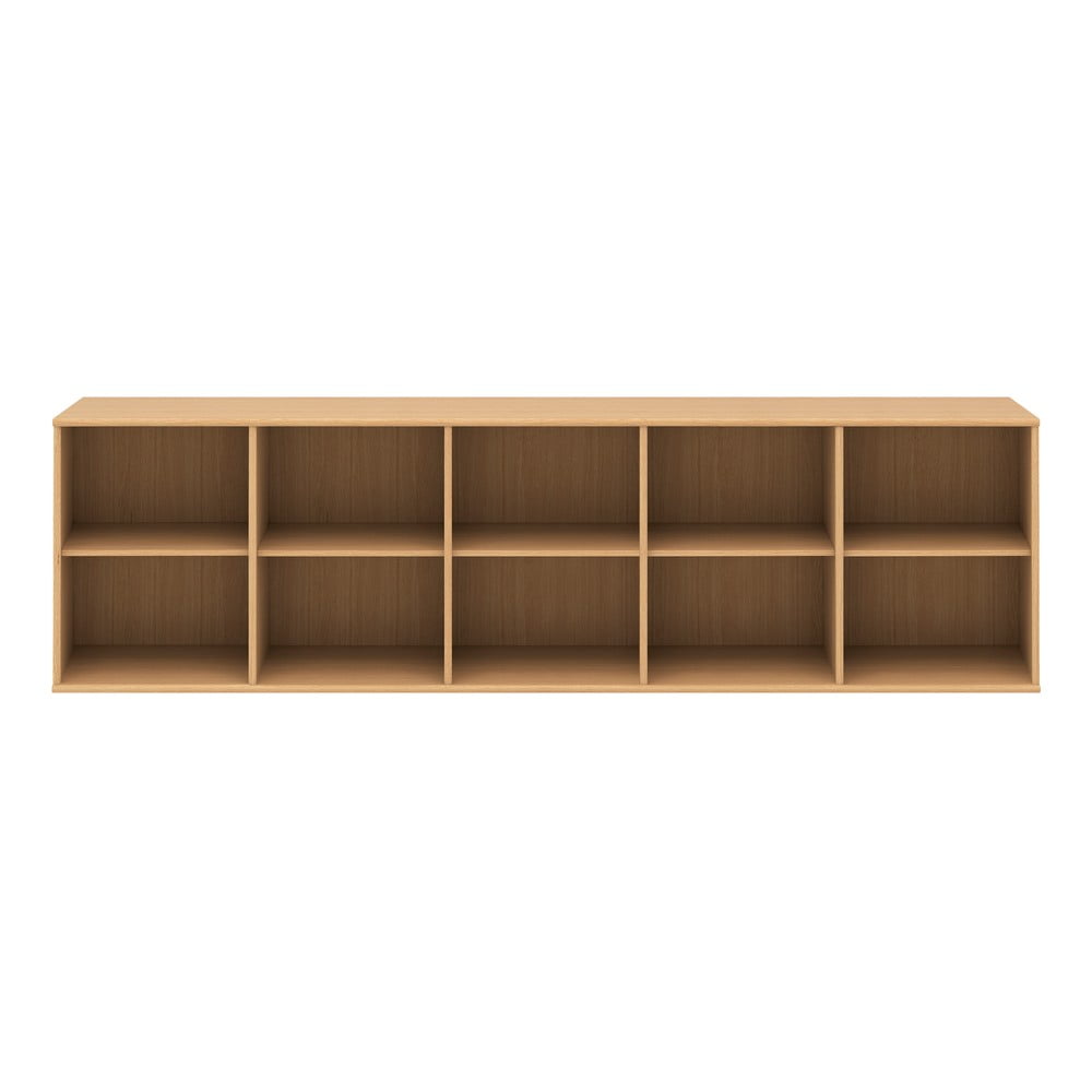 Natúr színű függő könyvespolc tölgyfa dekorral 220x61 cm Mistral – Hammel Furniture