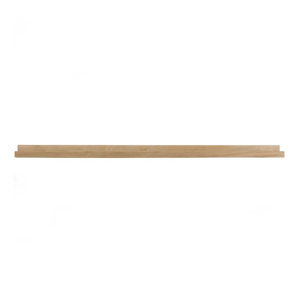 Natúr színű tölgyfa fali polc képekhez 120 cm Studio – WOOOD