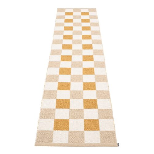 Okkersárga-bézs kültéri-beltéri futószőnyeg 70x300 cm Pix Vanilla Ochre – Pappelina
