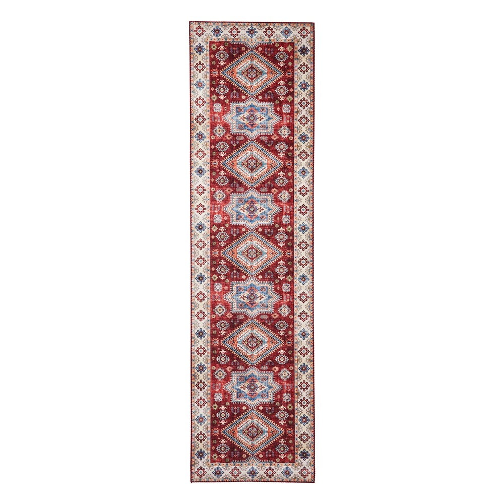 Piros-bézs futószőnyeg 60x225 cm Topaz – Think Rugs