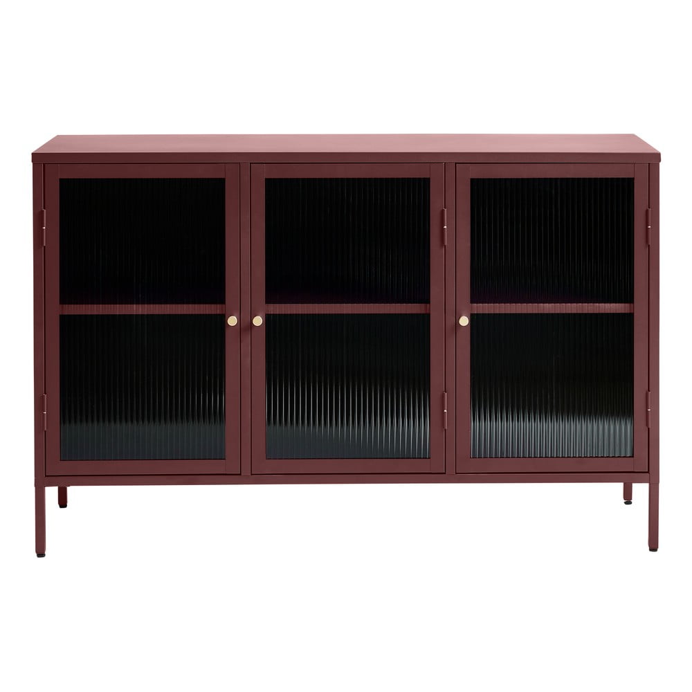 Piros fém tálalószekrény 132x85 cm Bronco – Unique Furniture