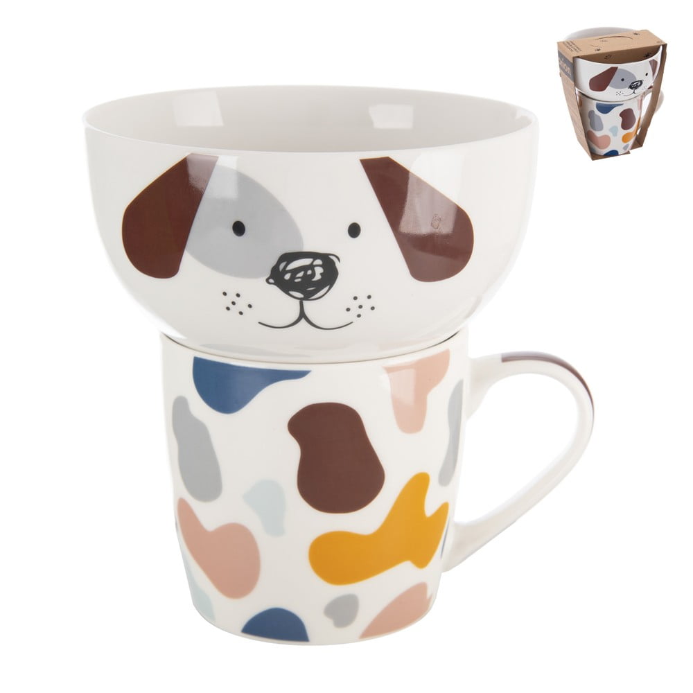 Porcelán bögre és tálka szett 2 db-os 350 ml – Orion