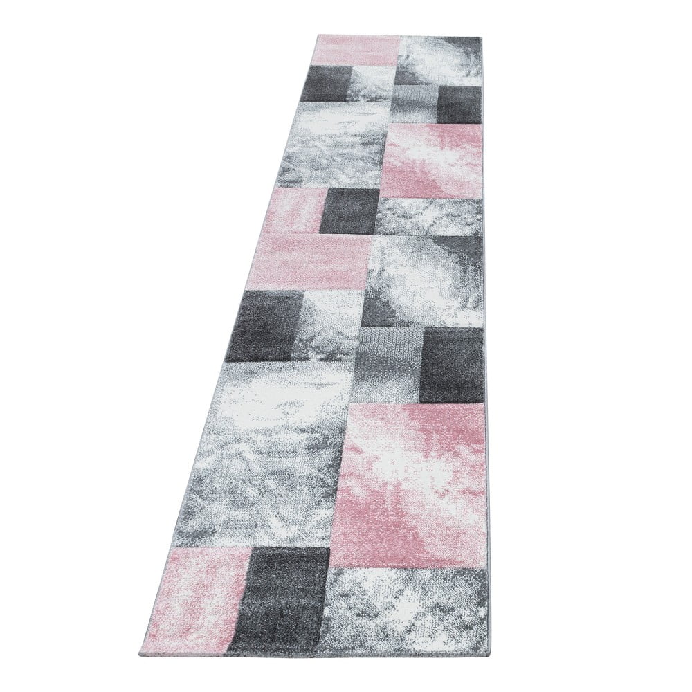 Rózsaszín-szürke futószőnyeg 80x300 cm Hawaii – Ayyildiz Carpets