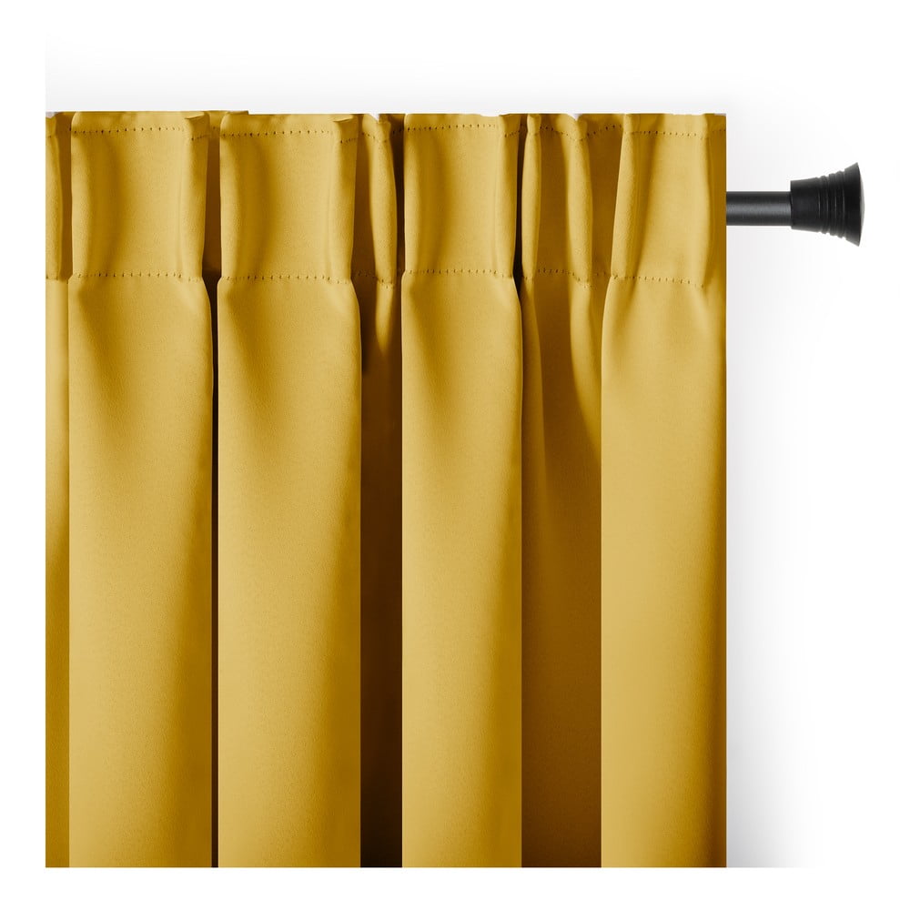 Sárga sötétítő termo függöny 140x270 cm Pleat – Restilo