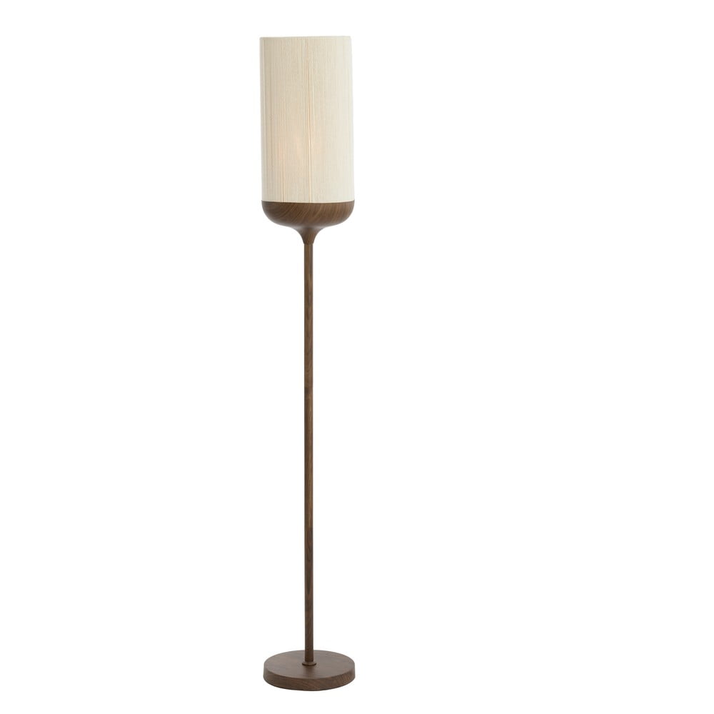 Sötétbarna állólámpa textil búrával (magasság 159 cm) Dania – Light & Living