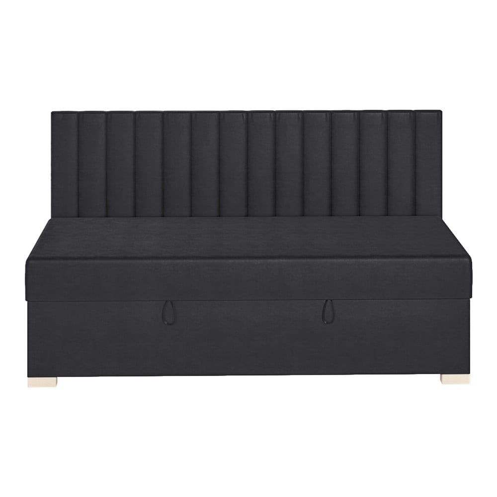 Sötétkék ágyneműtartós gyerekágy matraccal 90x200 cm Chill – Ghado