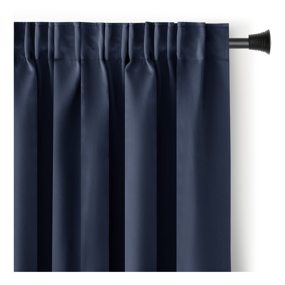 Sötétkék sötétítő termo függöny 140x245 cm Pleat – Restilo