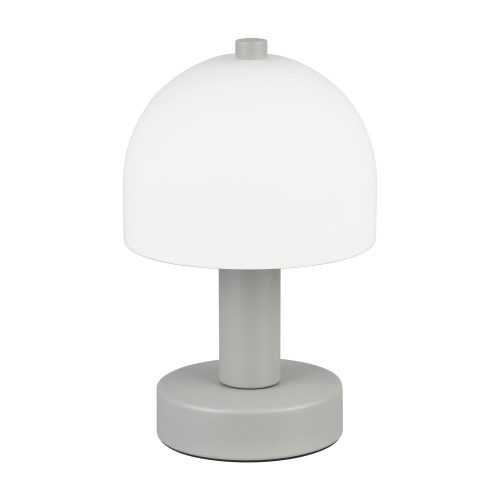 Szürke asztali lámpa üveg búrával (magasság 19 cm) Glenn – Trio