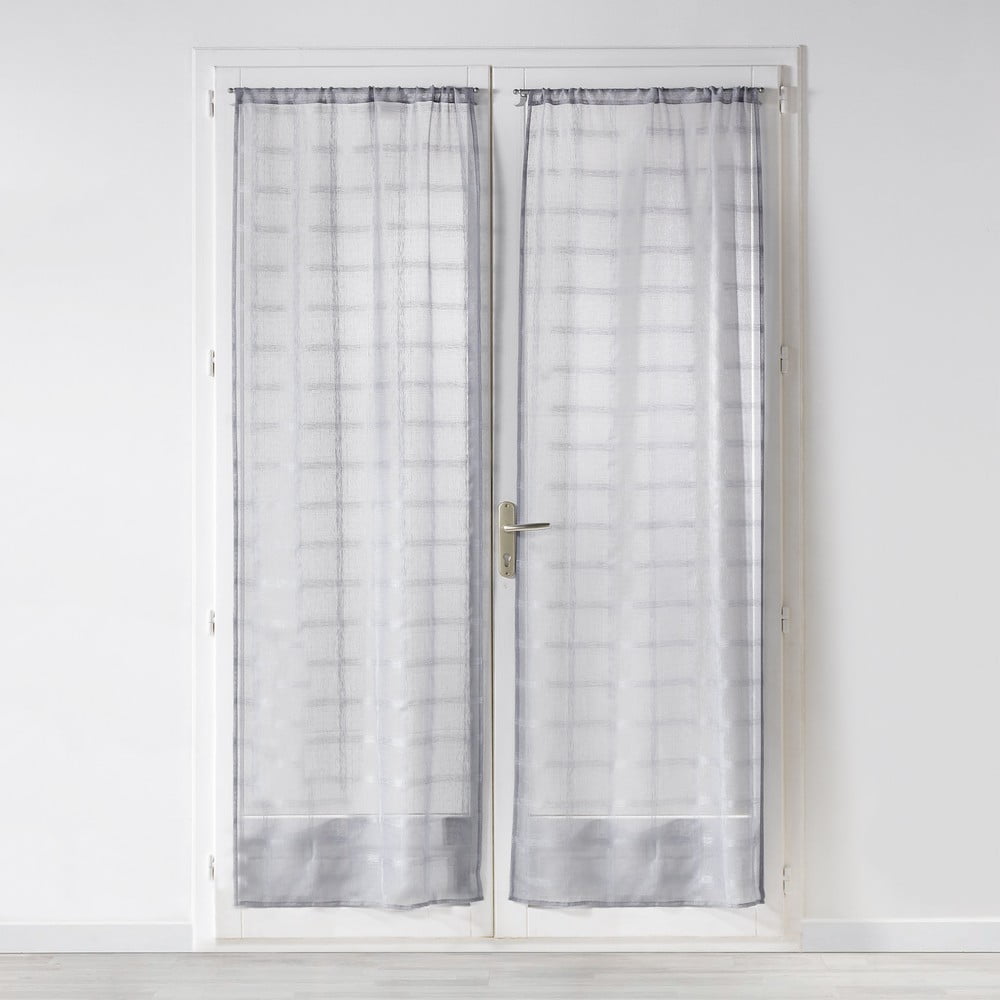 Szürke átlátszó függöny szett 2 db-os 70x200 cm Candide – douceur d'intérieur