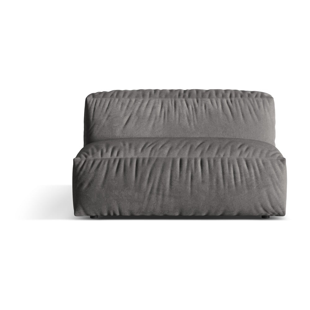 Szürke buklé kanapé modul (középső rész) Martina – Micadoni Home