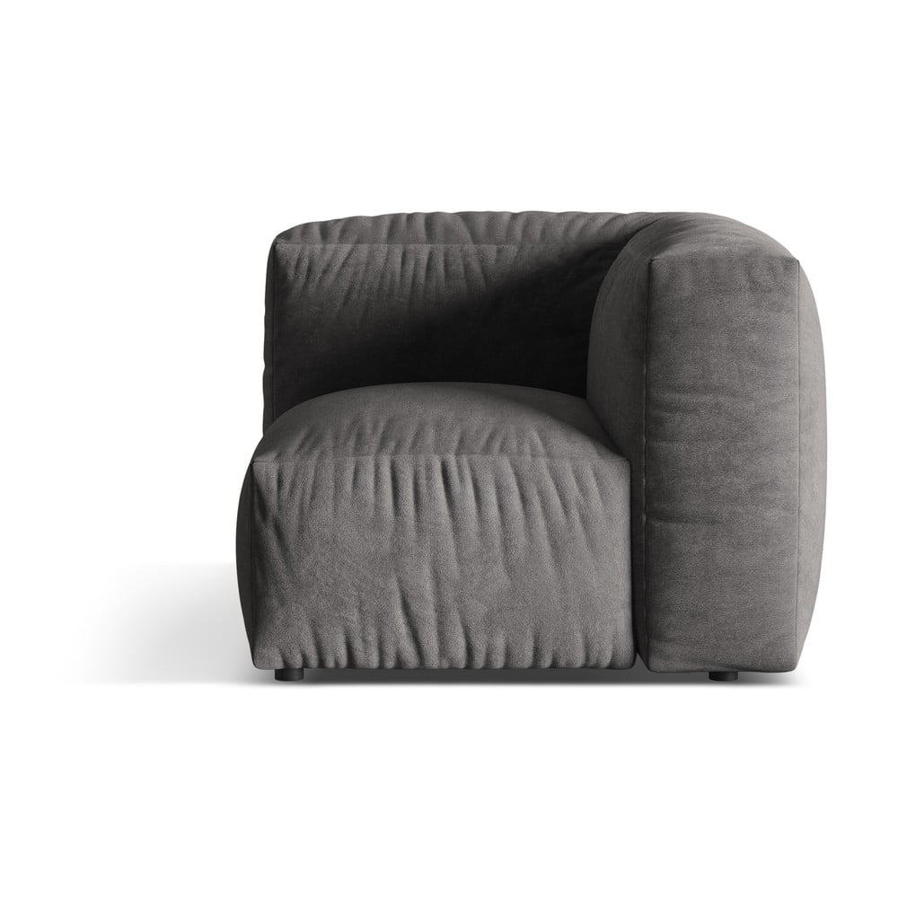 Szürke buklé kanapé modul (variálható) Martina – Micadoni Home