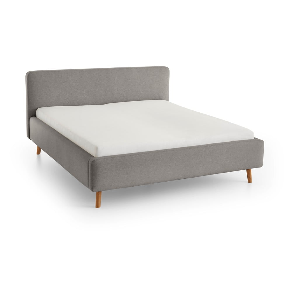 Szürke kárpitozott egyszemélyes ágy ágyrács nélkül 120x200 cm Mattis – Meise Möbel