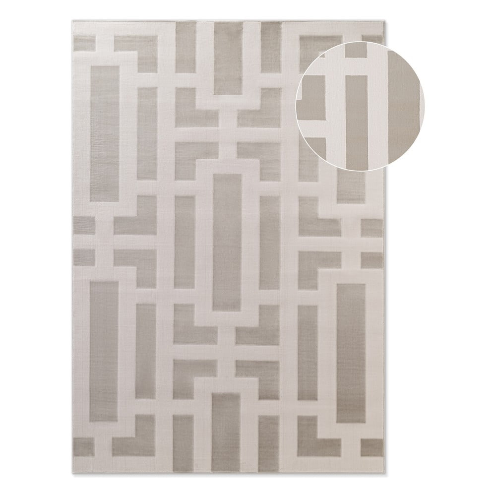 Szürke-krémszínű szőnyeg 160x235 cm Perles Onyx – Elle Decoration