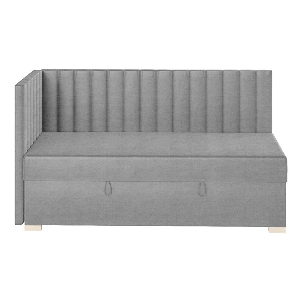 Szürke sarok ágyneműtartós gyerekágy matraccal 90x200 cm Snugi – Ghado