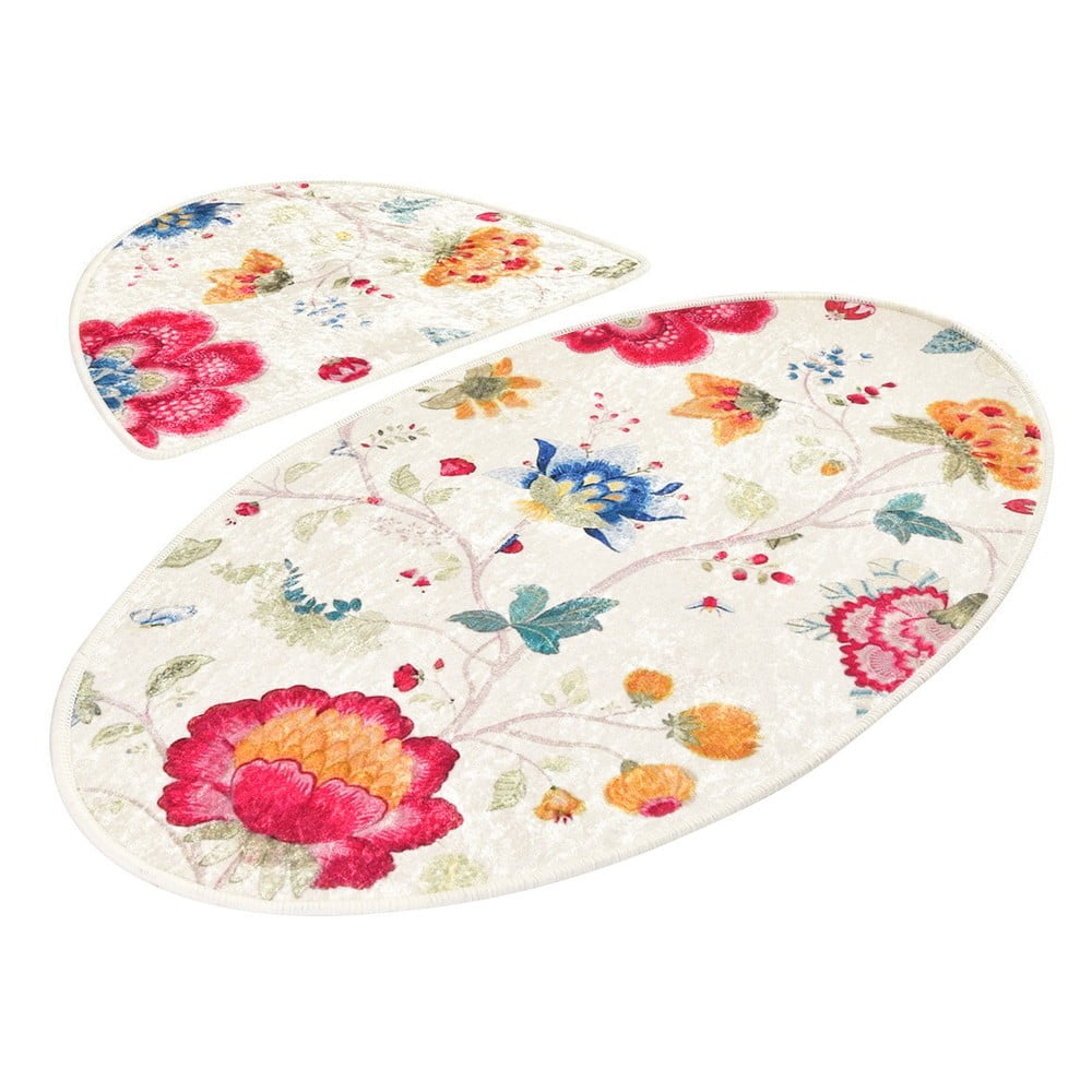Világosbarna fürdőszobai kilépő szett 2 db-os 60x100 cm Arya – Foutastic