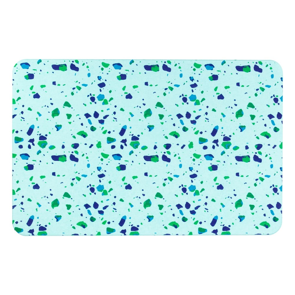 Világoskék kovaföld fürdőszobai kilépő 39x60 cm Terrazzo – Artsy Doormats