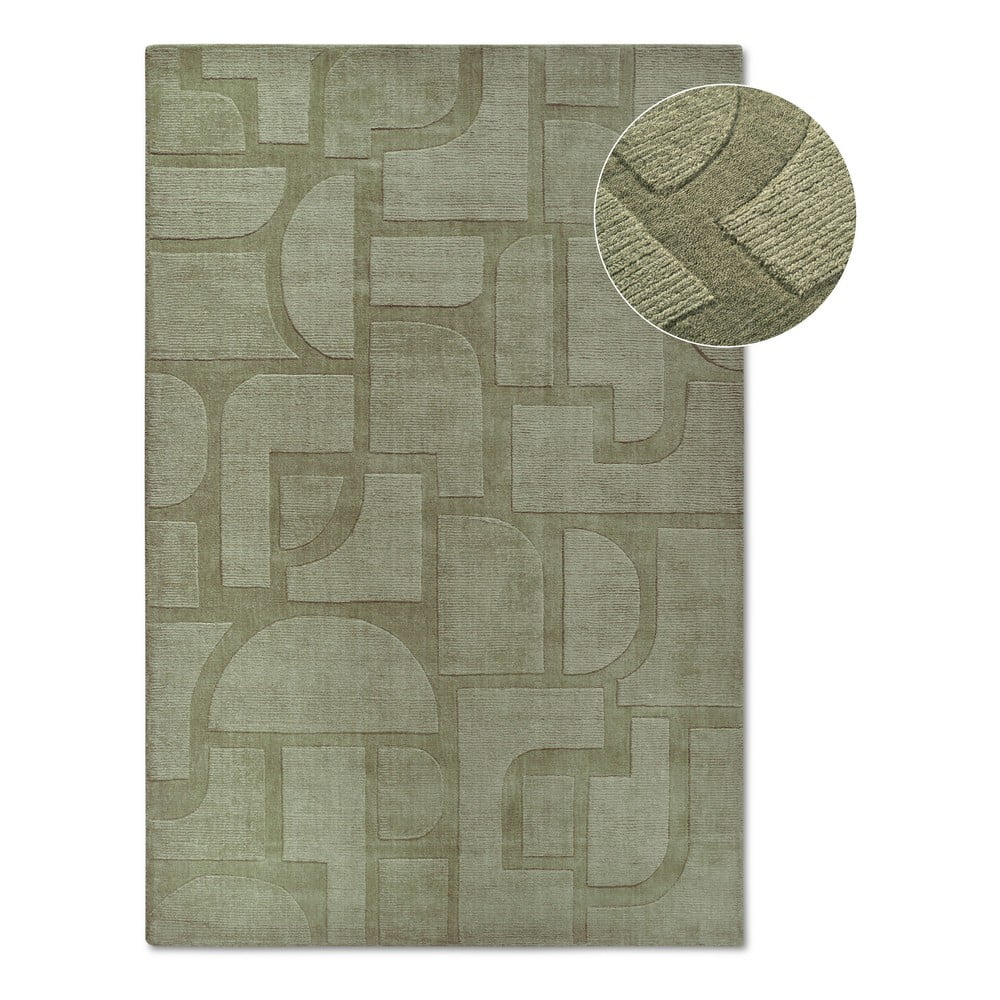 Zöld kézi szövésű gyapjú szőnyeg 80x150 cm Alexis – Villeroy&Boch