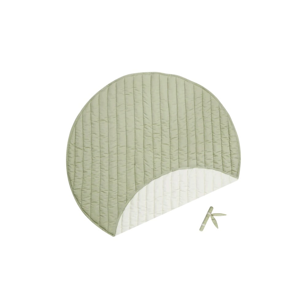 Zöld-krémszínű játszószőnyeg Bamboo Leaf – Lorena Canals